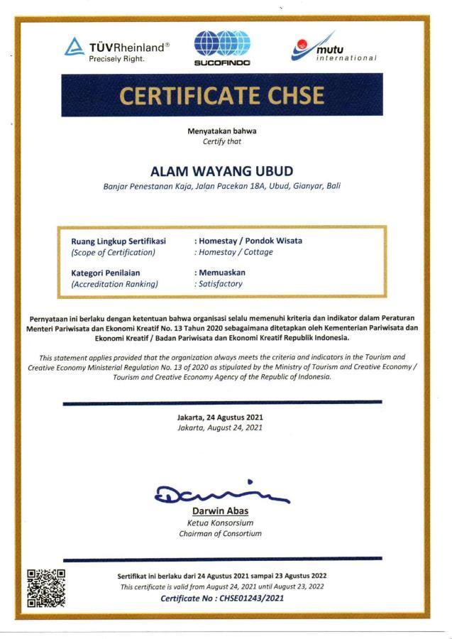 Alam Wayang Ubud - Chse Certified Exteriör bild